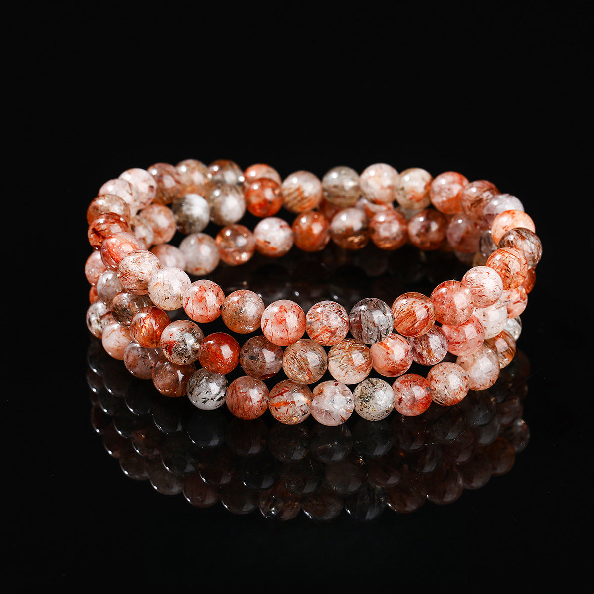 Natural Black Gold Crystal Bracelet for Men and Women