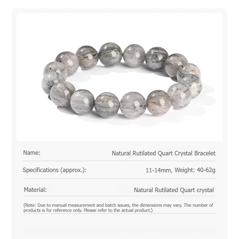 Natural Blue Rutilated Quart Crystal Bracelet