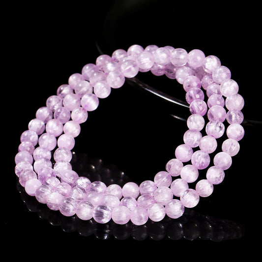 Buddha Life 5A Natural Afghan Kunzite Multi-ring Bracelet