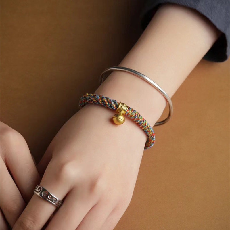 Buddha Life Tibetan Om Mani Padme Hum Mantra Hand Rope Multicolored Rope Hand