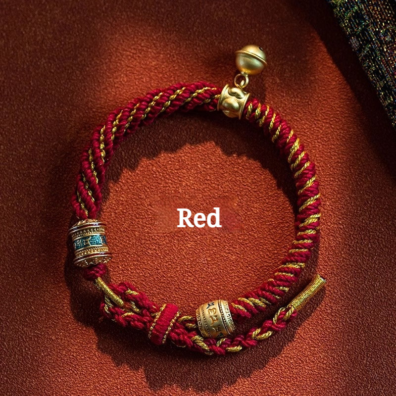 Buddha Life Tibetan Om Mani Padme Hum Mantra Hand Rope Multicolored Rope Hand