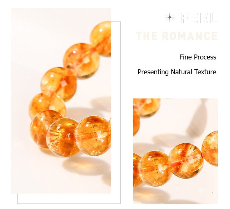 7A-A Natural Yellow Crystal Bracelet
