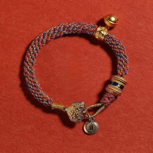 Buddha Life Zodiac Natal Buddha Woven Hand Rope Ping An Natal Year Bracelet