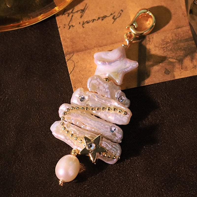 Natural Pearl Star Chain Necklace Pendant