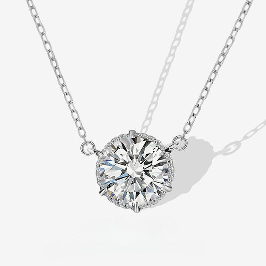 S925 Sterling Silver Necklace Female Niche Design Inlaid Zircon Collarbone Chain