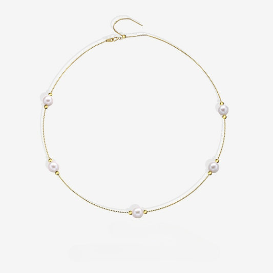 Freshwater Pearl Collar S925 Sterling Silver Baroque Necklace