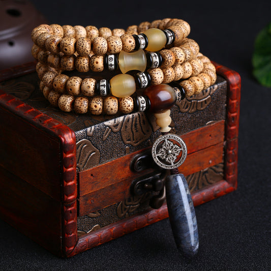 Star Moon Bodhi Emerald Multi-circle 108 Bracelets