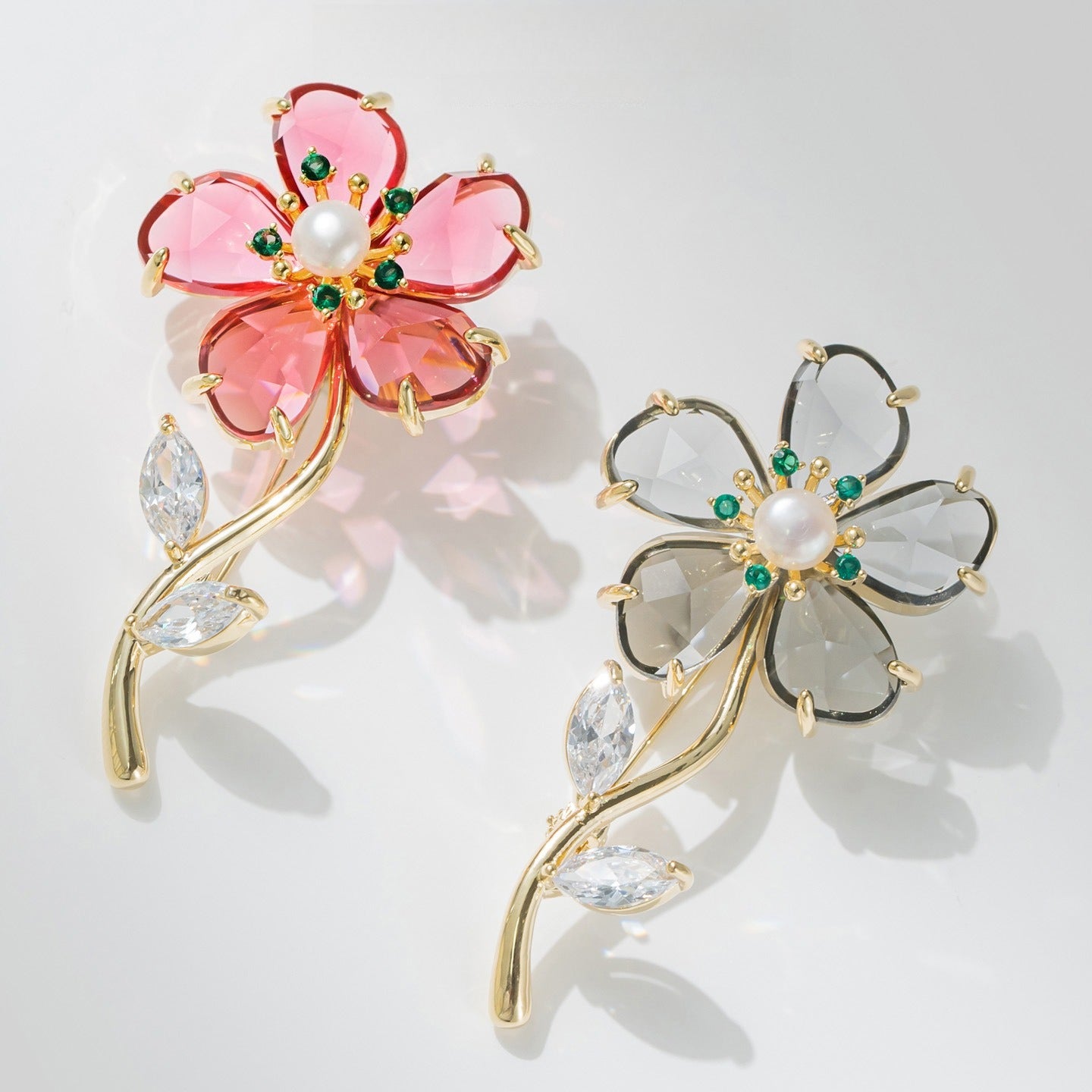 Vintage Freshwater Pearl Grey Crystal Brooch Accessories