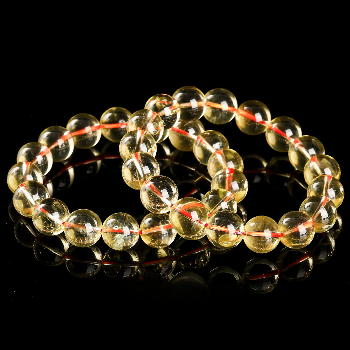 Buddha Life 8A Grade Natural Citrine Bracelet Ice  Single Circle Crystal Bracelet.