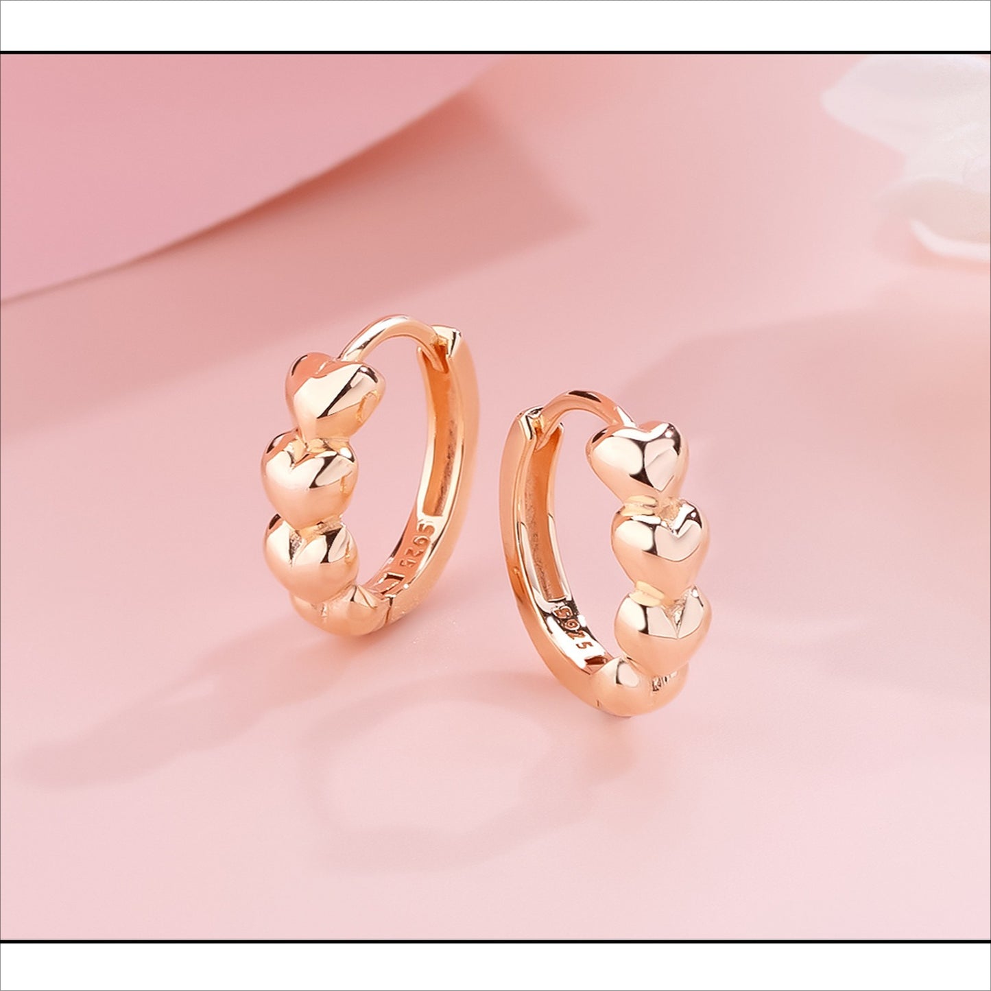 Dapaza 925 Sterling Silver Love Circle Earrings