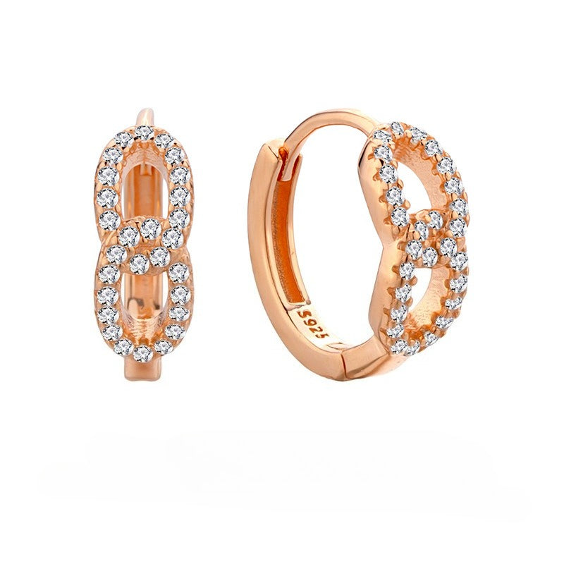 Dapaza S925 Silver Figure-eight Earrings