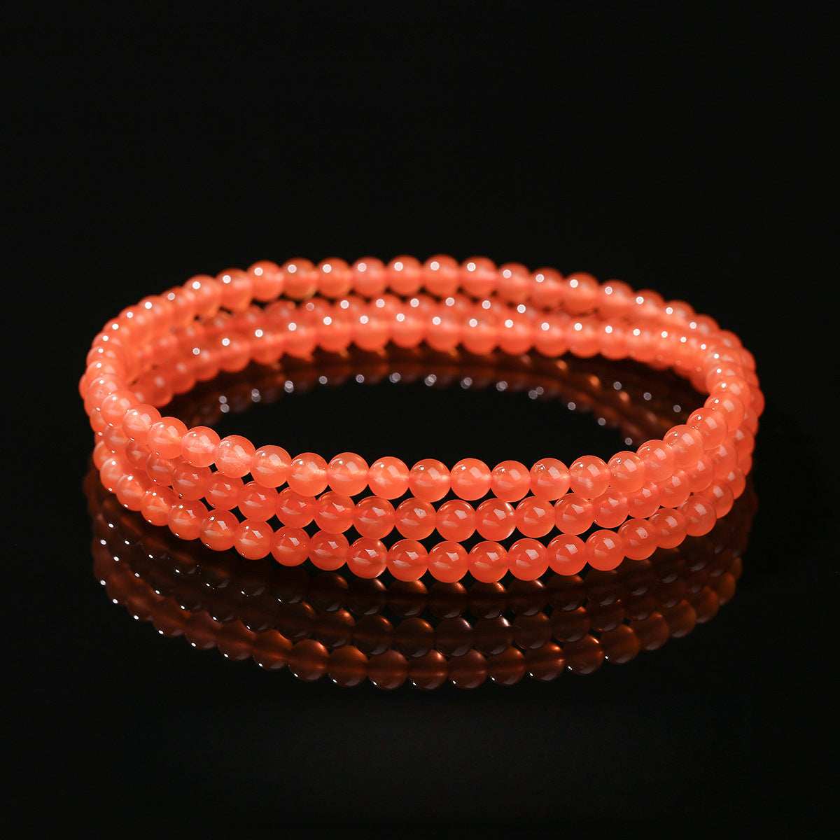 Buddha Life 7A Natural South Red Agate Multi-circle Bracelet