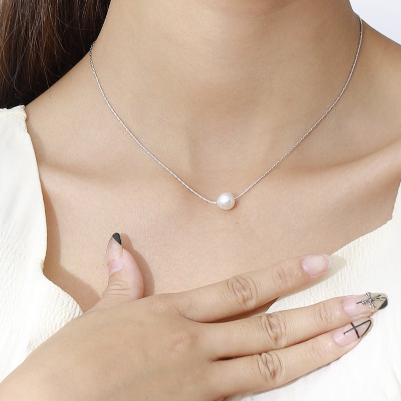 S925 Sterling Silver Baroque Pearl Necklace