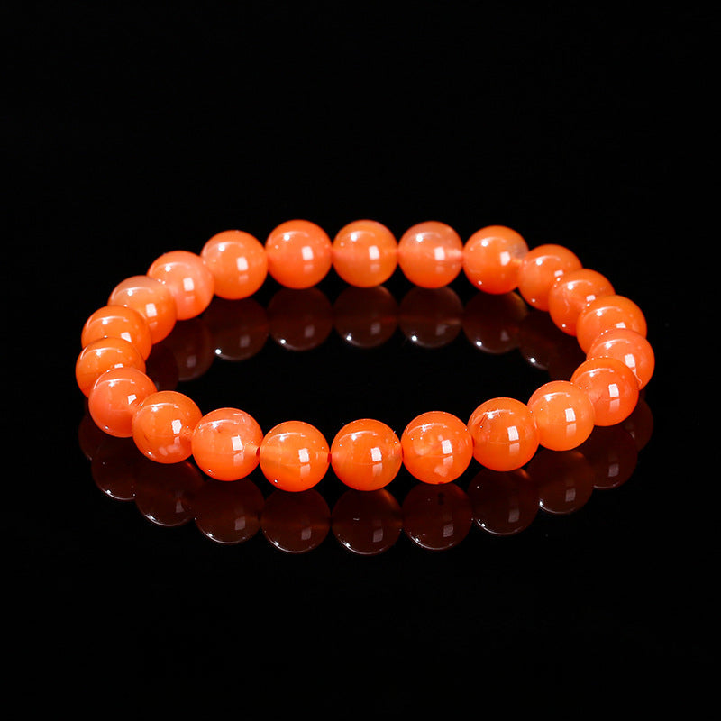Buddha Life Natural South Red Agate Single Circle Bracelet