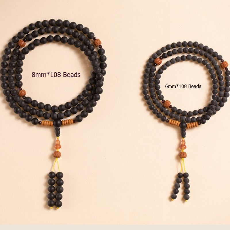 Buddha Life Medicine Pernan Red Agate Buddha Bead Bracelet 108 Beads Bracelet for Men's and Women's