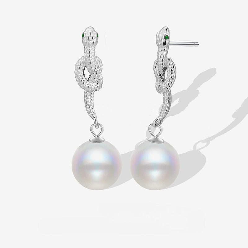 Spirit Snake Earrings Women's S925 Sterling Silver Niche Design Zodiac Has Snake Natal Year Earrings