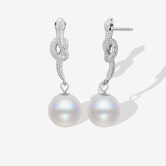 Spirit Snake Earrings Women's S925 Sterling Silver Niche Design Zodiac Has Snake Natal Year Earrings