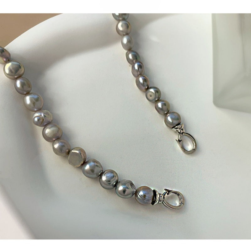 S925 Sterling Silver Baroque Pearl Necklace