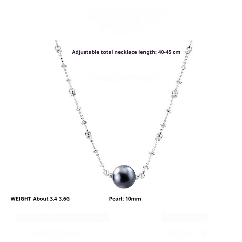 S925 Sterling Silver Fairy Necklace Female Niche Design Bead Collarbone Chain