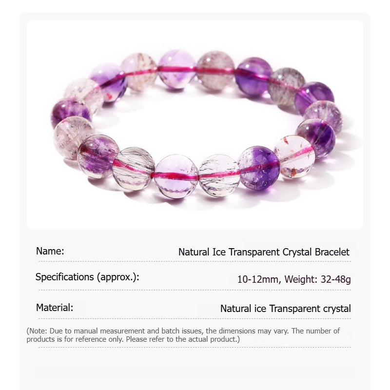 Buddha Life 7A Natural Ice Transparent Crystal Bracelet