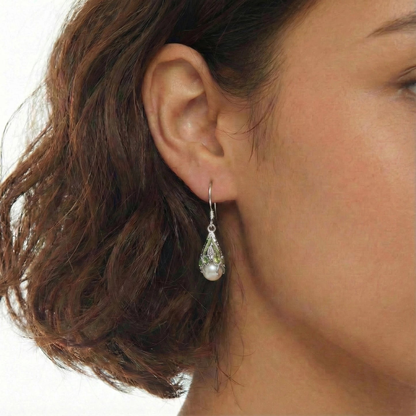 S925 Sterling Silver Ice Cream Drop Earrings – Teardrop Mother of Pearl Tassel Dangle Earrings for Women