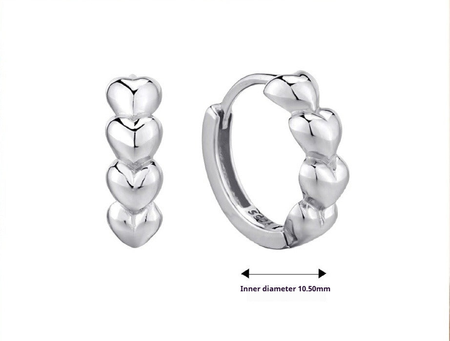 Dapaza 925 Sterling Silver Love Circle Earrings