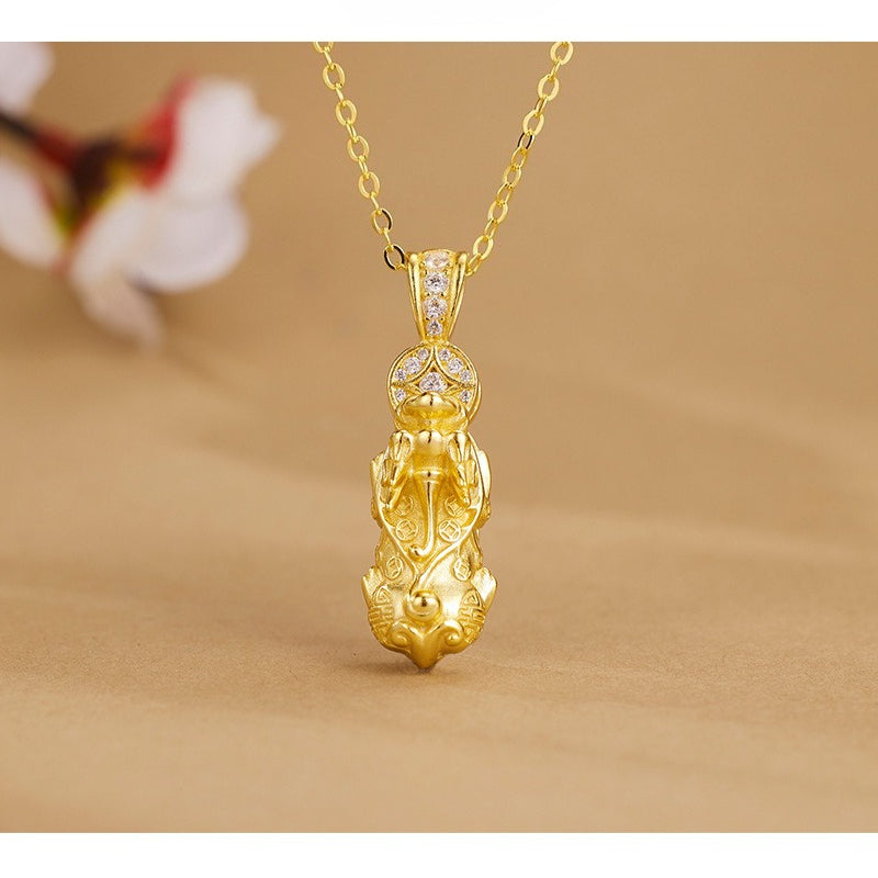 S925 Sterling Silver Pixiu Chinese Design Necklace