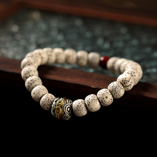 Buddha Life Star Moon Bodhi Seed Single Circle Luck-Changing Beads Bracelet Wrist Malas