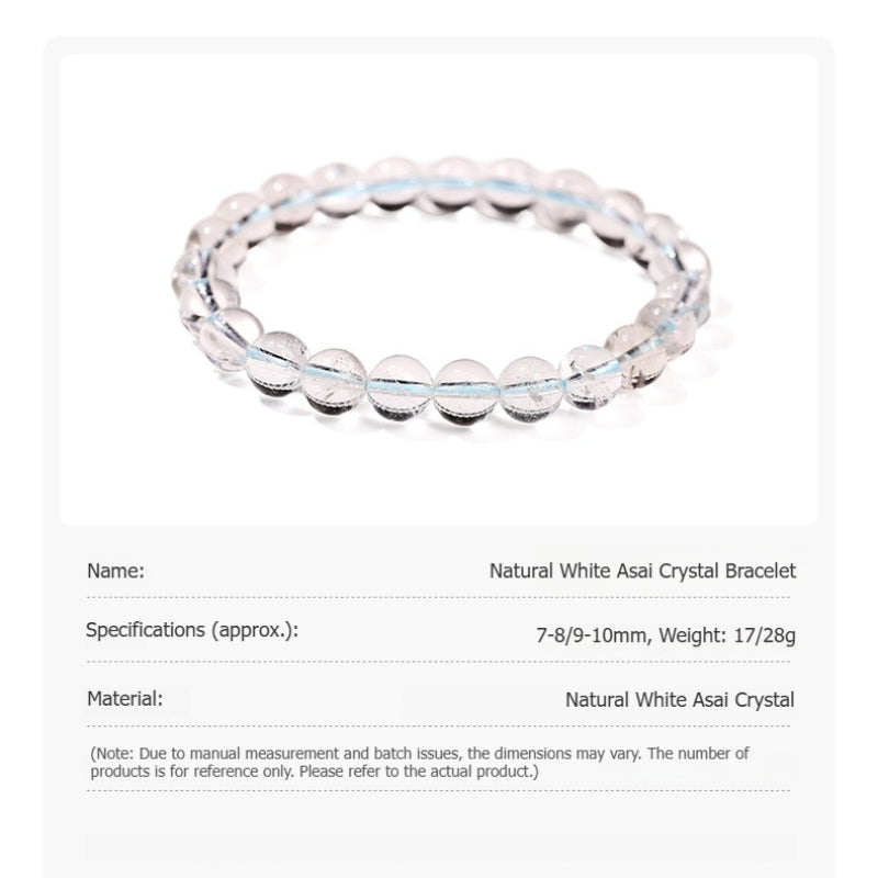 Buddha Life 2A Natural Asestor White Crystal Bracelet