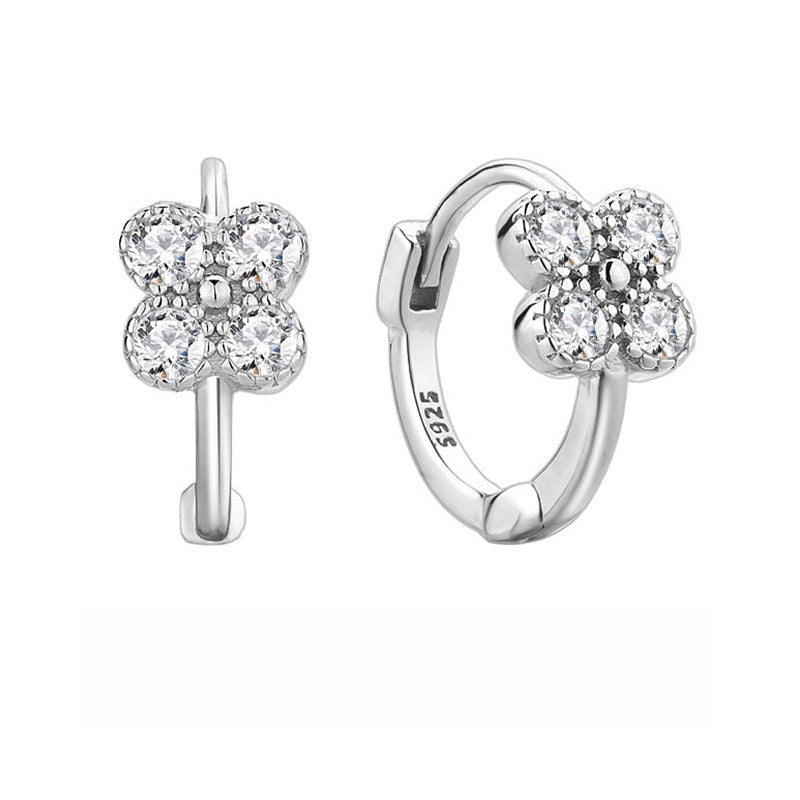 Dapaza 925 Silver Clover Earrings