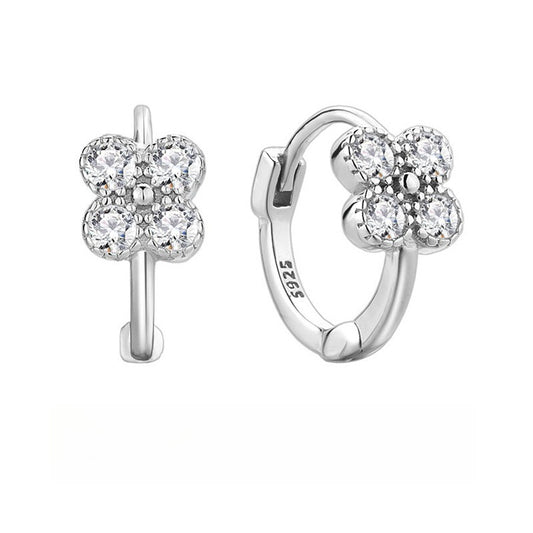 Dapaza 925 Silver Clover Earrings