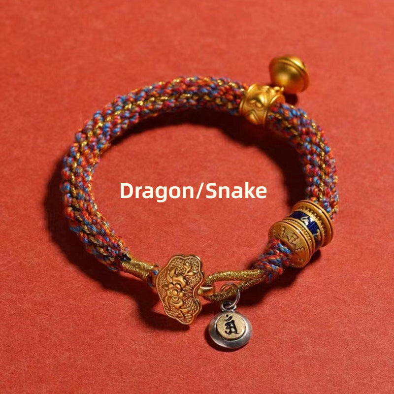 Buddha Life Zodiac Natal Buddha Woven Hand Rope Ping An Natal Year Bracelet