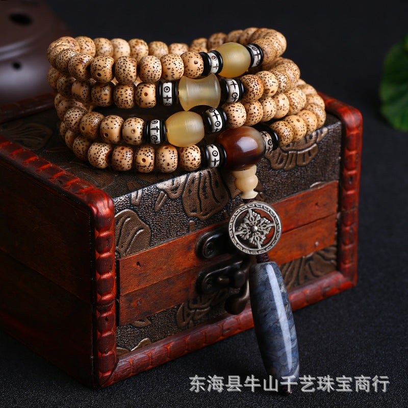 Buddha Life  Star Moon Bodhi Seeds Emerald Multi-circle 108 Bracelets