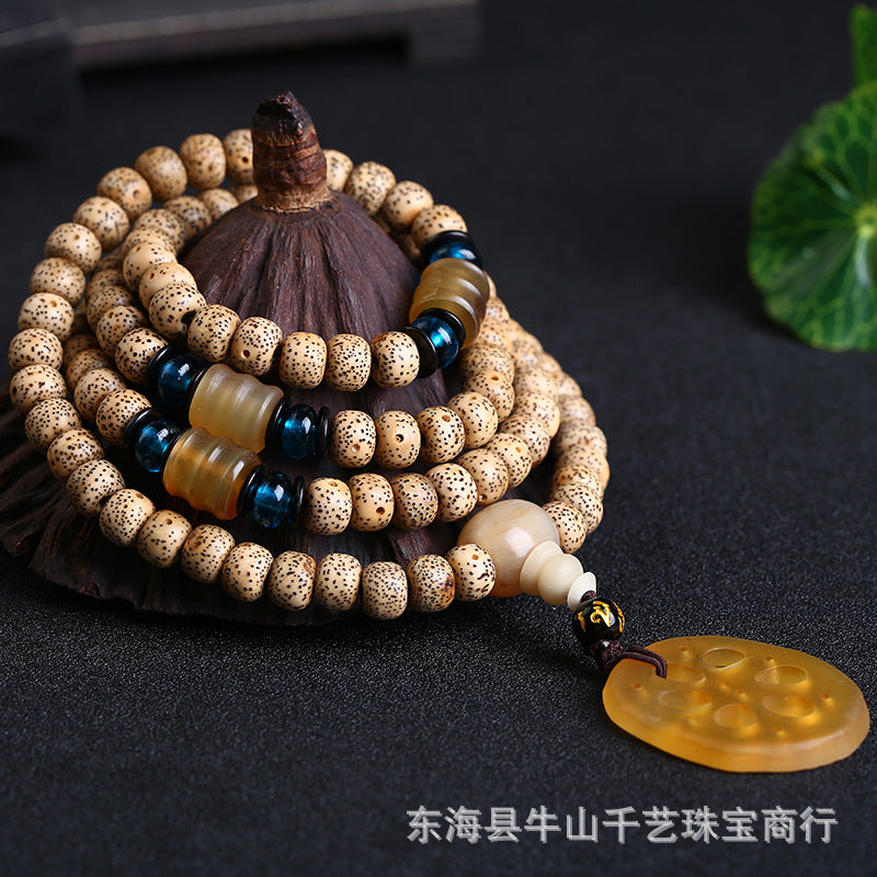 Buddha Life  Star Moon Bodhi Seeds Emerald Multi-circle 108 Bracelets