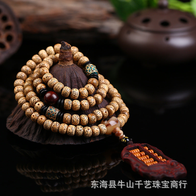 Buddha Life  Star Moon Bodhi Seeds Emerald Multi-circle 108 Bracelets