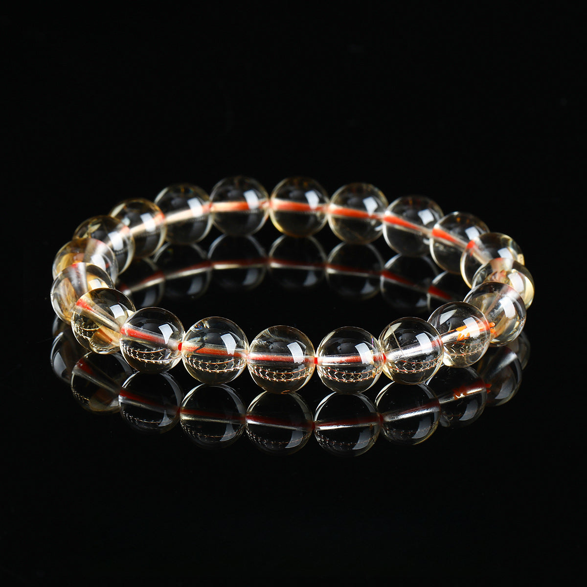 Buddha Life 8A Grade Natural Citrine Bracelet Ice  Single Circle Crystal Bracelet.