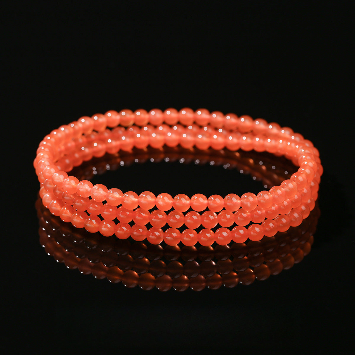 Buddha Life 7A Natural South Red Agate Multi-circle Bracelet