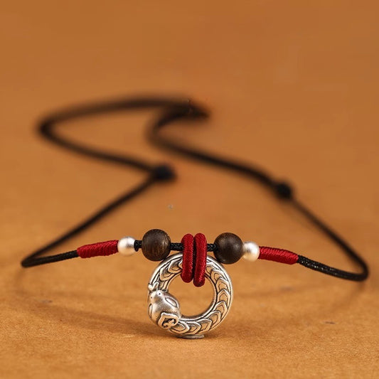 Buddha Life 999 Silver Zodiac Snake Necklace