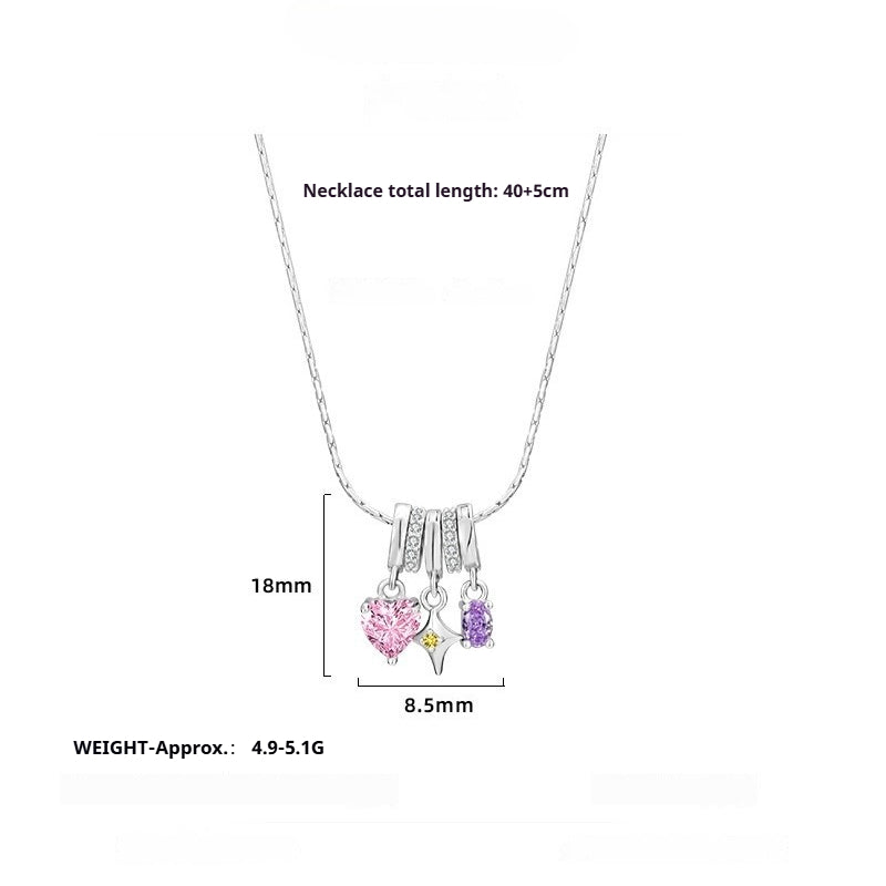 S925 Sterling Silver Dopamine Astral Love Necklace
