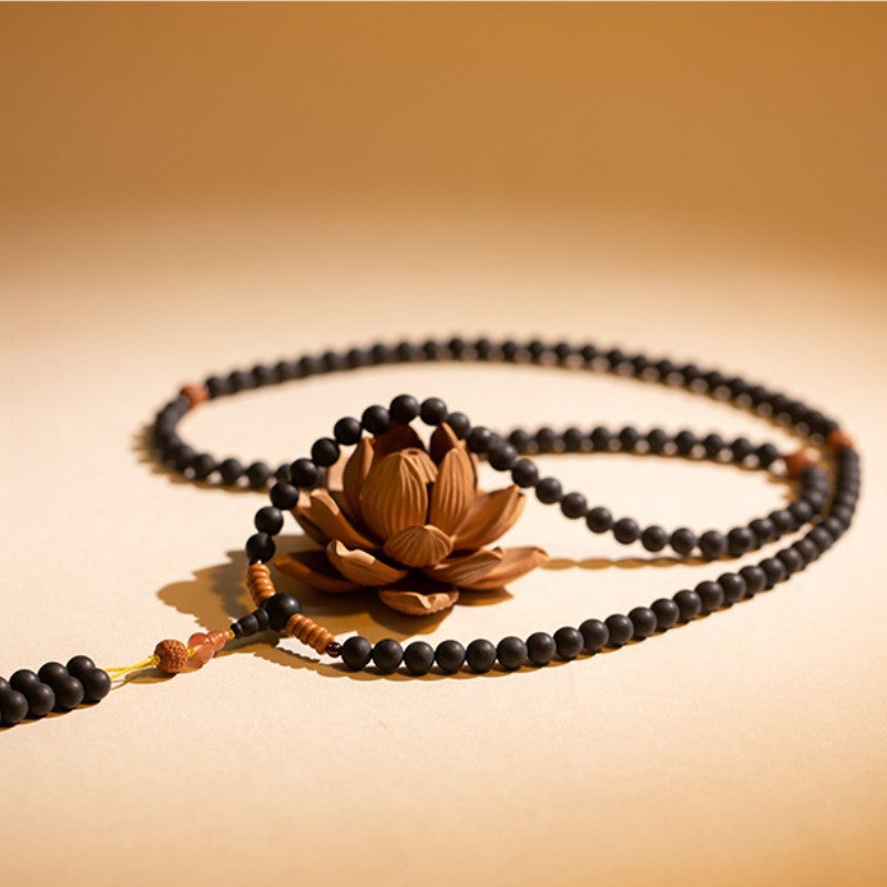Buddha Life Medicine Pernan Red Agate Buddha Bead Bracelet 108 Beads Bracelet for Men's and Women's