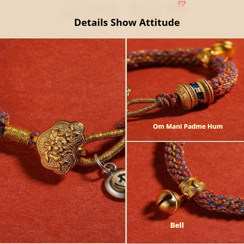Buddha Life Zodiac Natal Buddha Woven Hand Rope Ping An Natal Year Bracelet