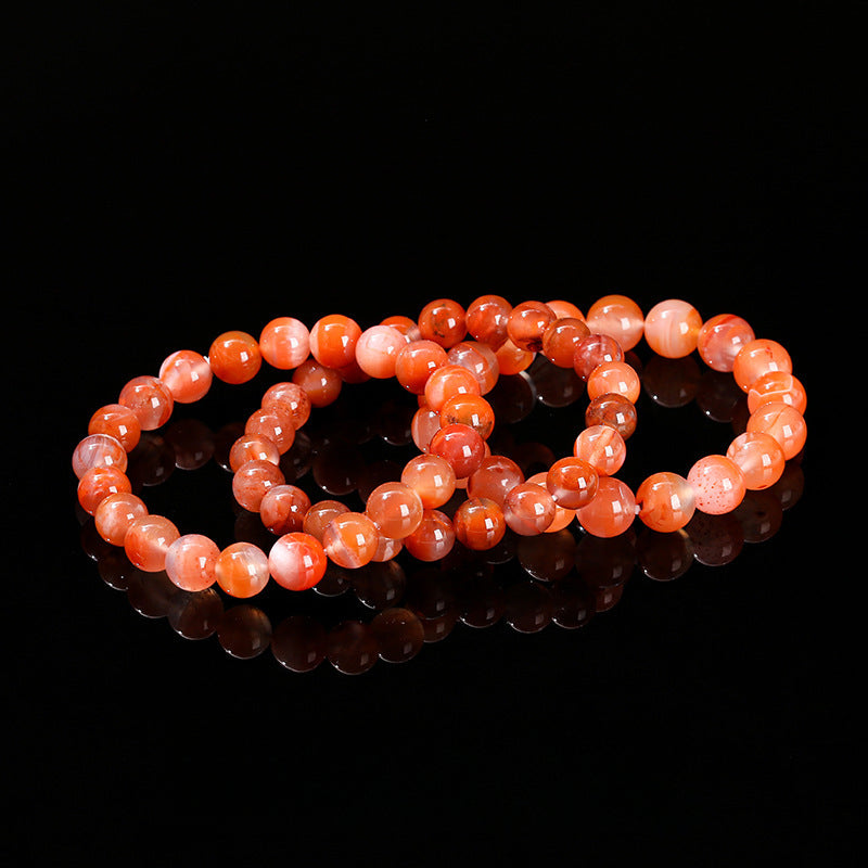 Buddha Life Natural South Red Agate Single Circle Bracelet