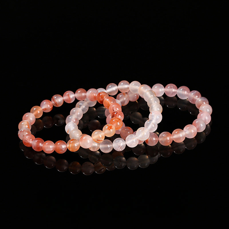 Buddha Life Natural South Red Agate Single Circle Bracelet