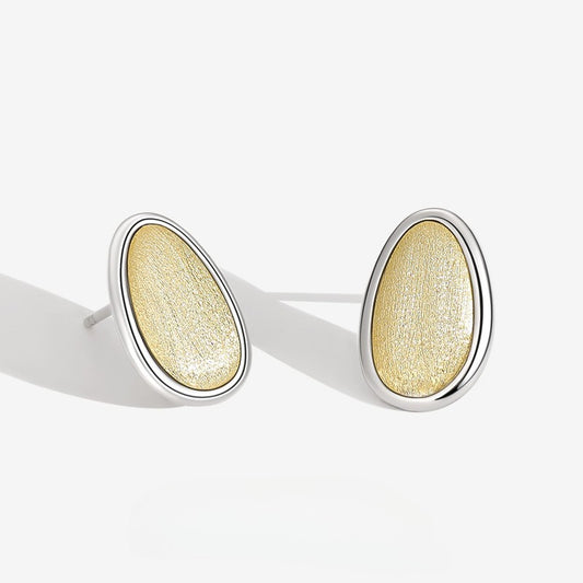 Dapaza S925 Silver Geometric Elliptical Earrings