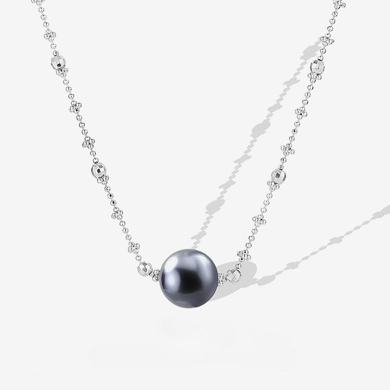 S925 Sterling Silver Fairy Necklace Female Niche Design Bead Collarbone Chain