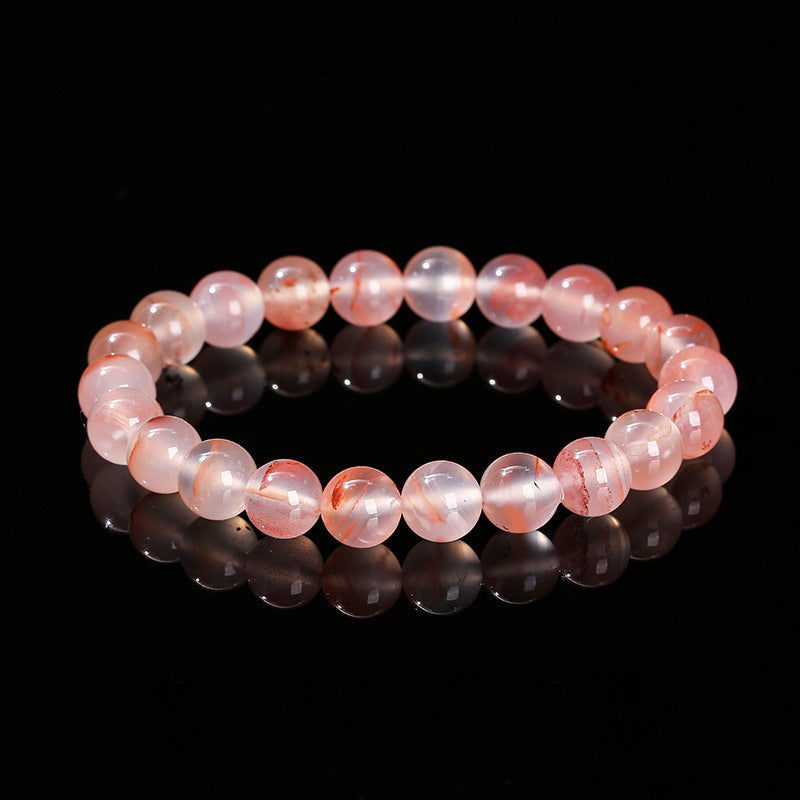 Buddha Life Natural South Red Agate Single Circle Bracelet
