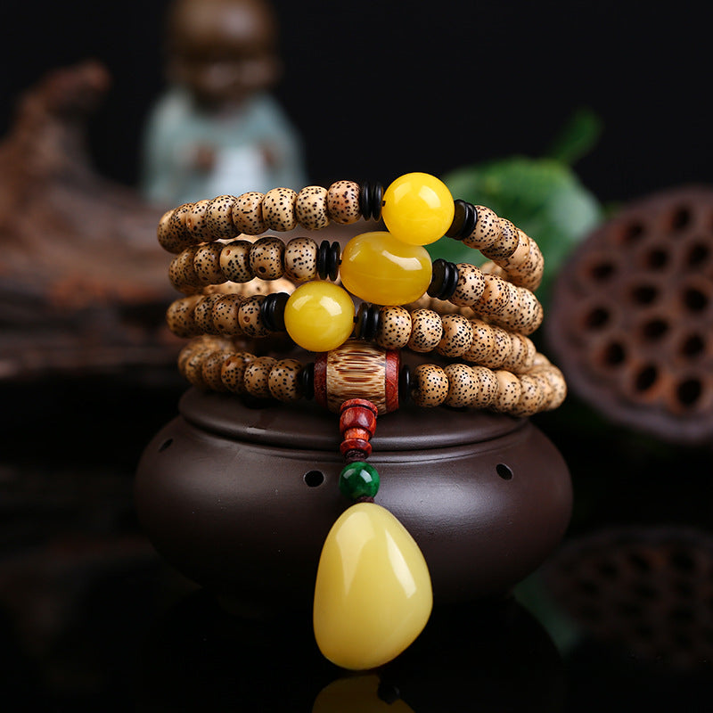 Buddha Life  Star Moon Bodhi Seeds Emerald Multi-circle 108 Bracelets