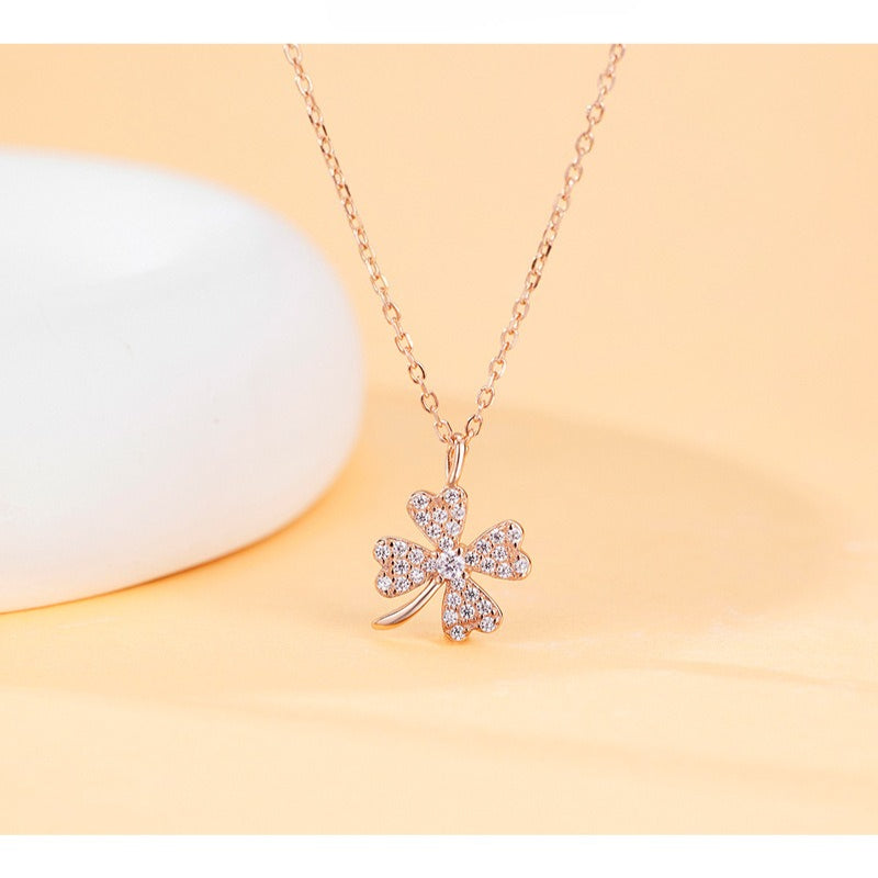 925 Sterling Silver Lucky Clover Necklace
