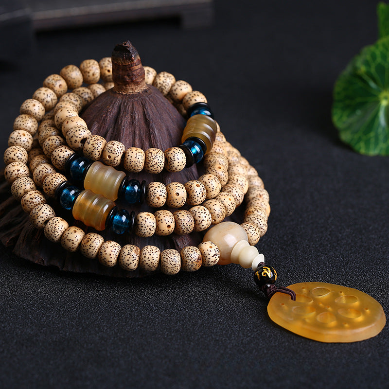 Buddha Life  Star Moon Bodhi Seeds Emerald Multi-circle 108 Bracelets
