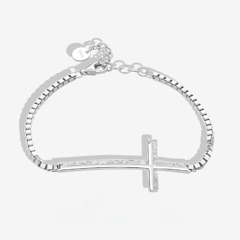 925 Sterling Silver Cross Bracelet